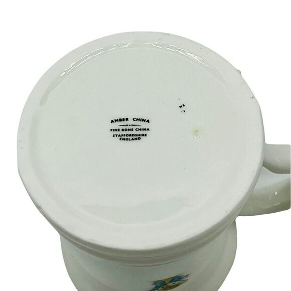 Mouse Party Straffordshire Amber Bone China Handled Cup 6 oz Pink Trim - Picture 7 of 8